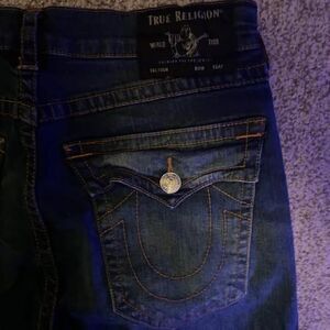 True religion jeans dark wash blue